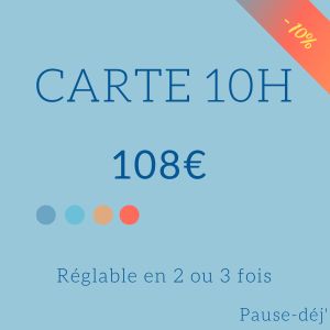 carte de 10cours midi 108euros